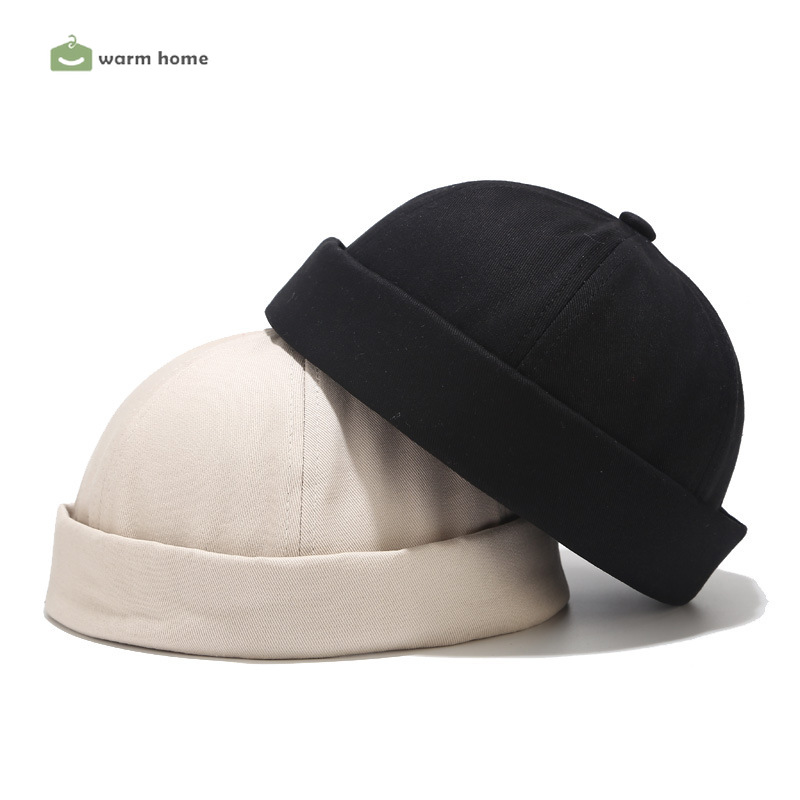 Mũ beanie cotton không vành thời trang vintage