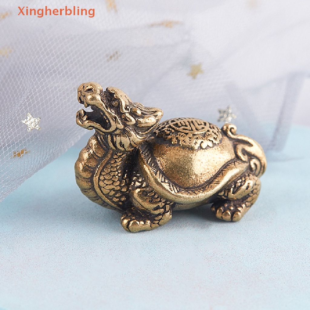 Mô Hình Đầu Rồng Rùa Bằng Đồng Thau Phong Cách Cổ Điển