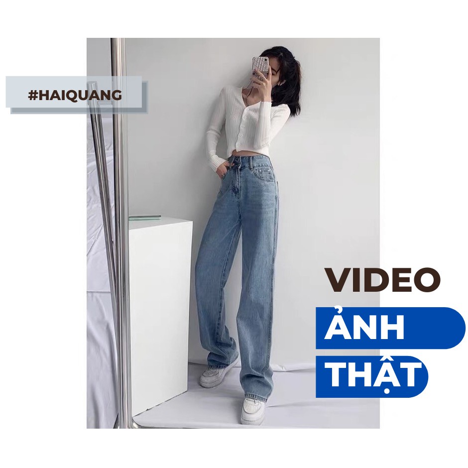 quần jean nữ cạp cao ống xuông siêu hack dáng hàng đẹp (kèm hình thật) | BigBuy360 - bigbuy360.vn