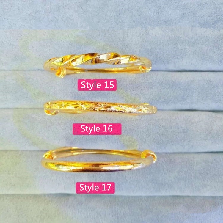 17 kiểu dáng có thể chọn Vòng tay vàng 24K thời trang cho nữ