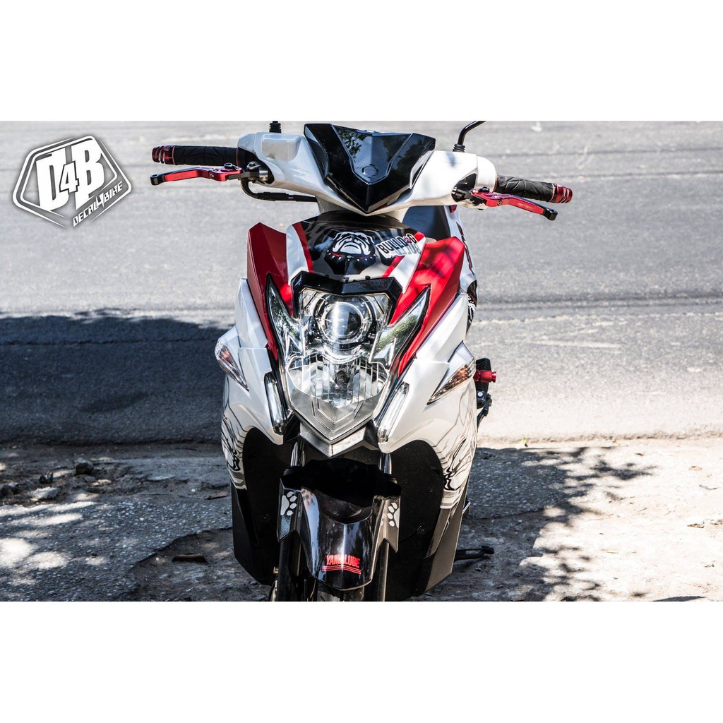 Tem trùm xe Nouvo 6 Red Bulldog