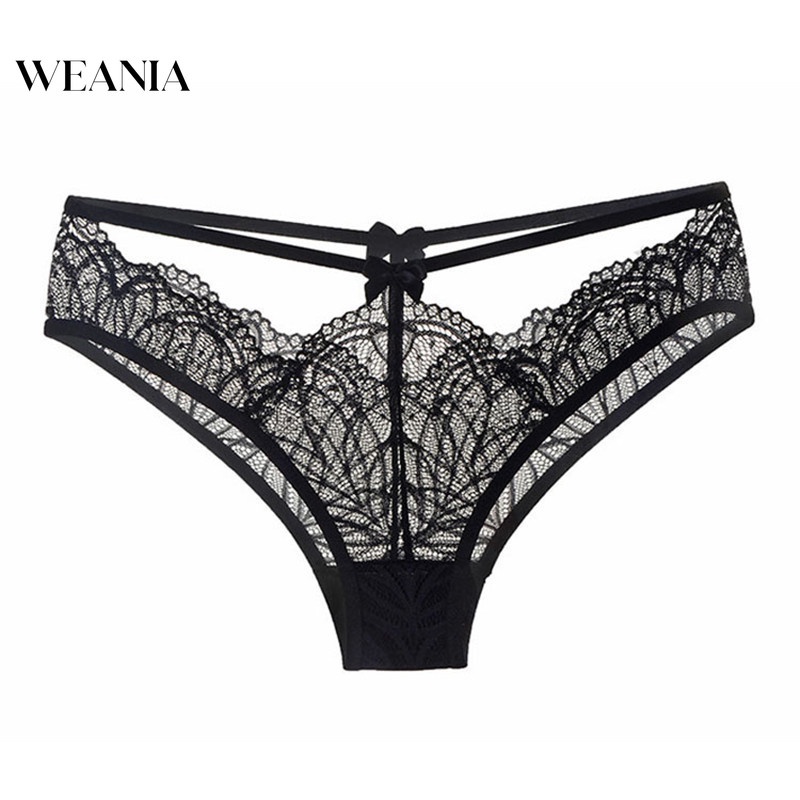 DUNEA Quần Lót Ren Hoa Hoạ Tiết Kẻ Sọc Thiết Kế Khoét Quyến Rũ