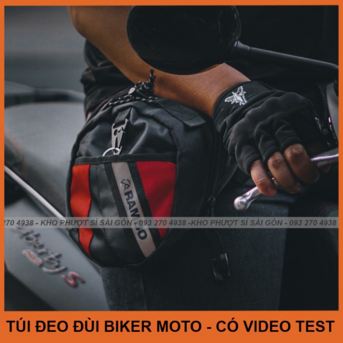 HOT-  FREESHIP - Túi đeo chéo đùi Biker Rambo form như Dainese phiên bản mới - Túi đeo đùi đi shipper, giao hàng tiện dụ