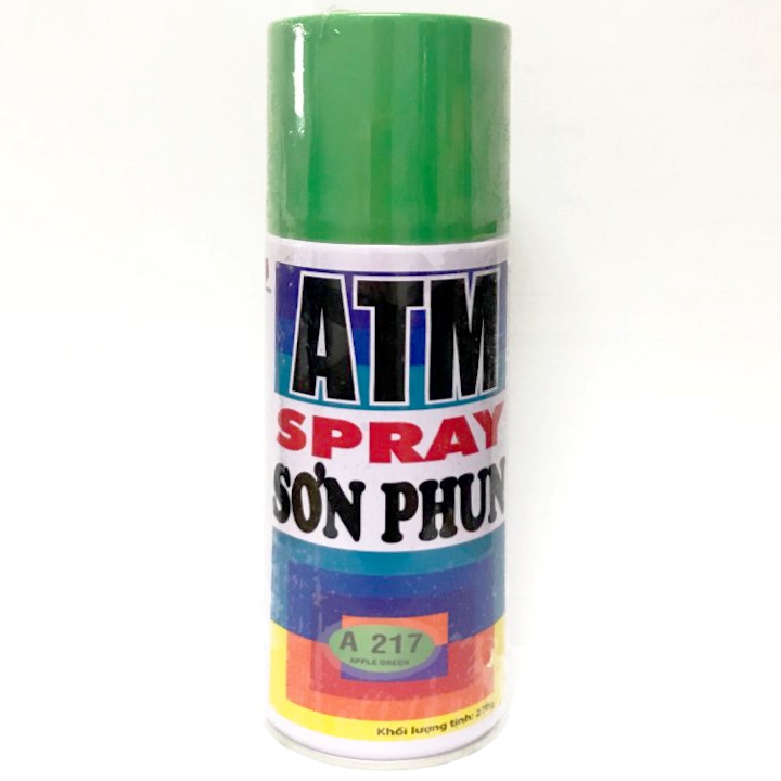 Sơn xịt ATM, sơn phun ATM Spray, trang trí xe máy, màu táo xanh A217 – GreenNetworks