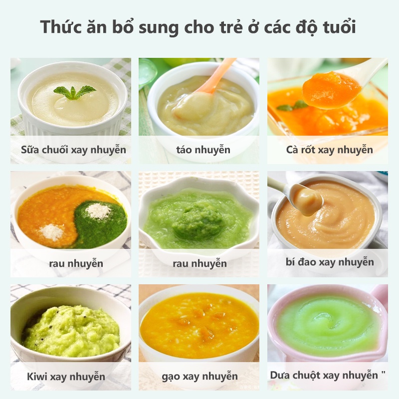 Máy làm thức ăn cho trẻ em đa chức năng Trộn thức ăn rã đông ấm bằng hơi nước