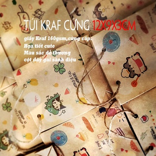 ◆℡50 túi giấy mini Kraft Classic 9x12x3cm