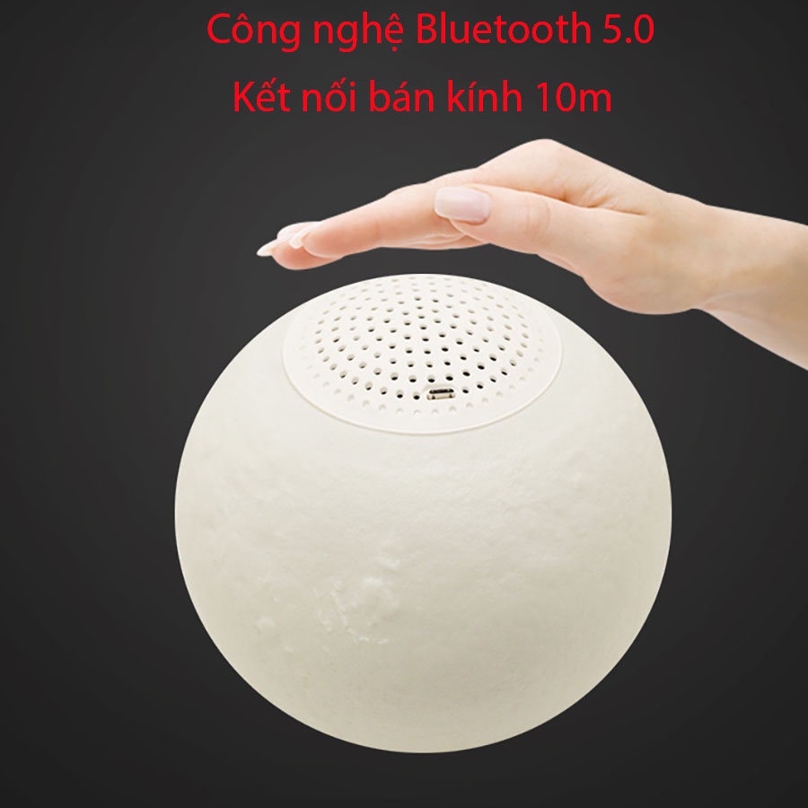 Đèn quả cầu xoay led 3D tích hợp loa bluetooth, đèn ngủ led chất liệu cao cấp tiết kiệm điện, đèn ngủ mặt trăng