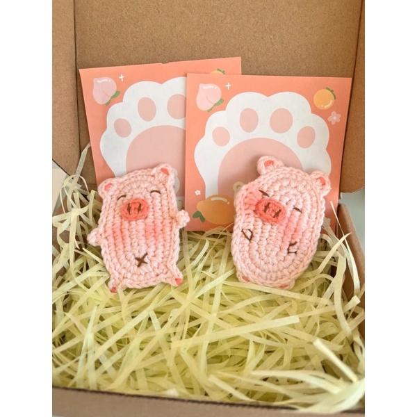 Kẹp tóc len handmade