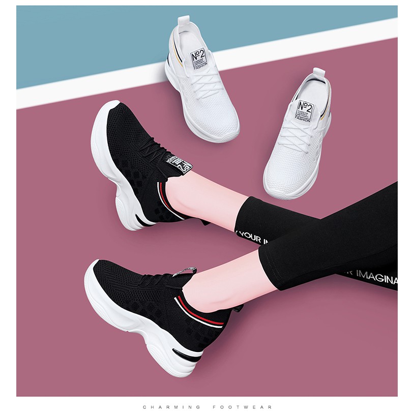 Giày nữ sneakers thể thao nữ FAROSA - T06 đế cao phong cách Hàn Quốc chất vải lưới cực thoáng