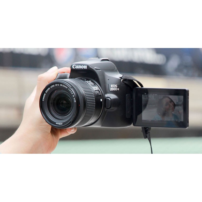 Máy ảnh Canon 200D Mark II + kit 18-55mm IS STM - 24 Megapixel - Quay 4k - Wifi - Mới 98%