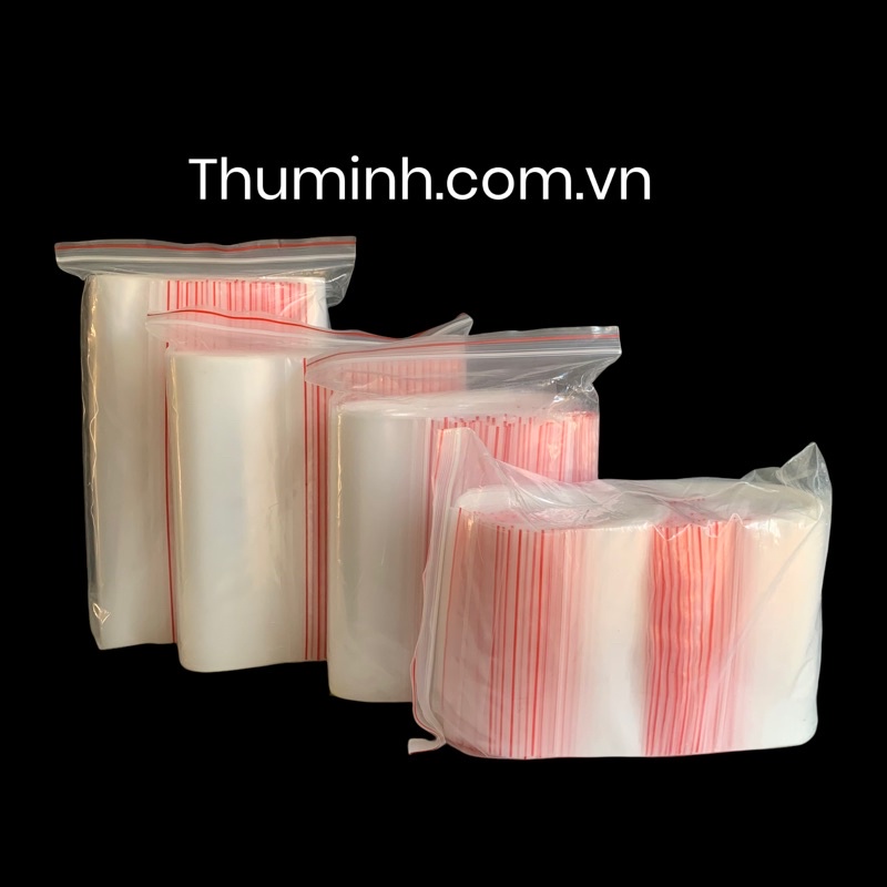 100g Túi Zip Chỉ Đỏ Loại Dày Đẹp Có Đủ Size