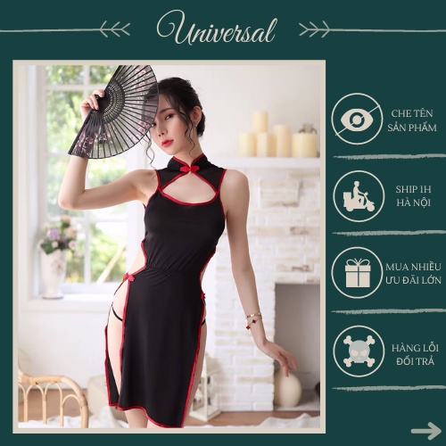Đồ Cosplay Sườn Xám - Bộ Đồ Cosplay Sườn Xám Hở Lưng Sexy Gợi Cảm - Set Sườn Xám UNIVERSALXXX - DCP38