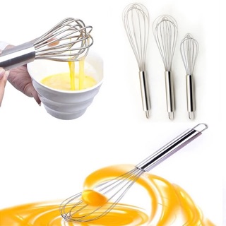 Dụng cụ đánh trứng inox (3 cỡ)
