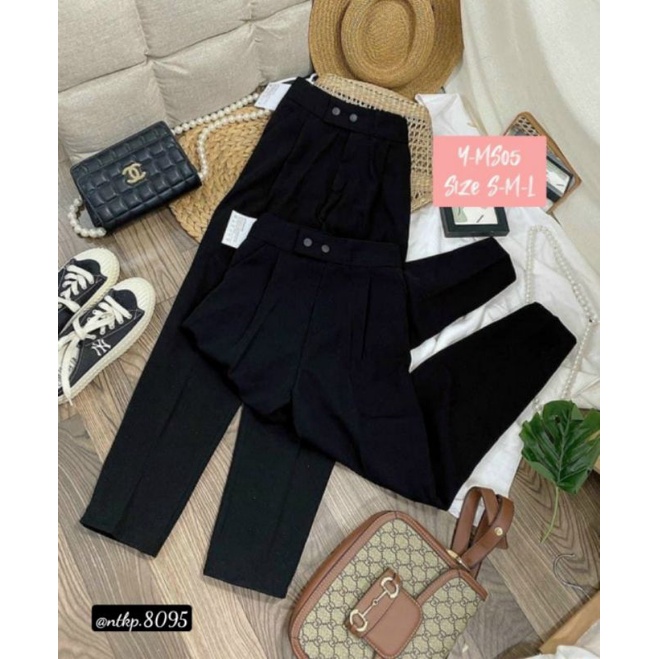 QUẦN TÂY 2 NÚT LƯNG CAO - ẢNH TỰ CHỤP