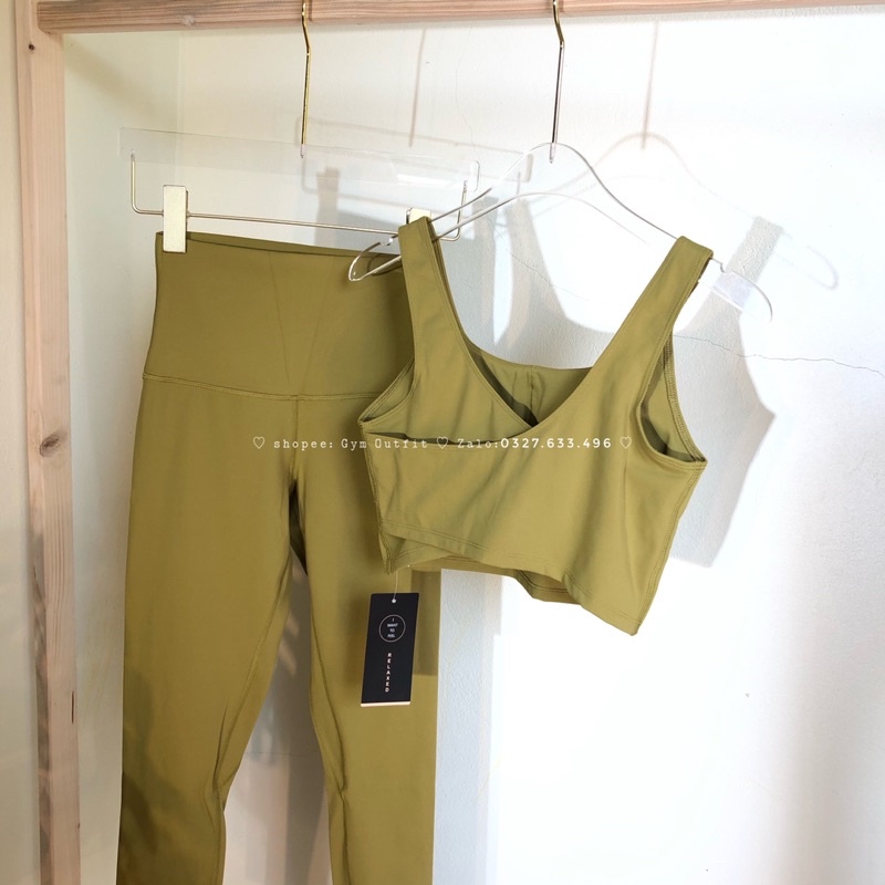 Bộ Tập Lululemon - Đồ tập Gym - YoGa Cao Cấp Màu Vàng Turmeric