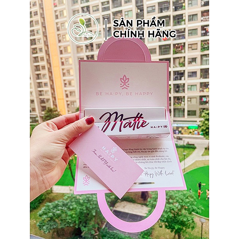 Son Ha:py Mattle Lipcream Kem Lì  Mini Garden 3.5ml- Phiên bản son Roses mẫu mới PV701