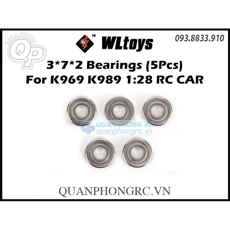 Bộ vòng bi xe RC của WLtoys K969 K989 3 * 7 * 2 (5 chiếc / bộ)