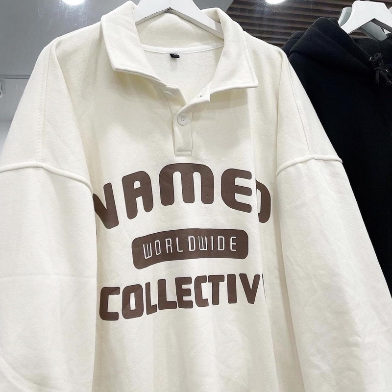 Áo Nỉ Polo Tay dài “ NAMED “ Form rộng Unisex chất nỉ xịn mịn êm siêu đep siêu ấm ( Ảnh + Video thật 100% ) | BigBuy360 - bigbuy360.vn