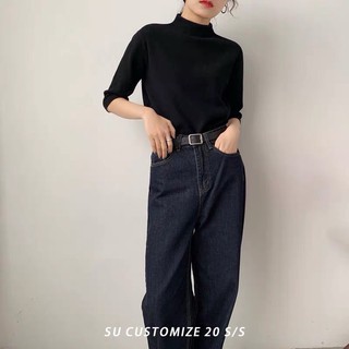 Áo len cao cổ tay lỡ
