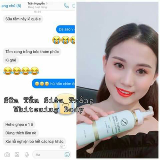 Sữa tắm siêu trắng Pefect Body 3in1