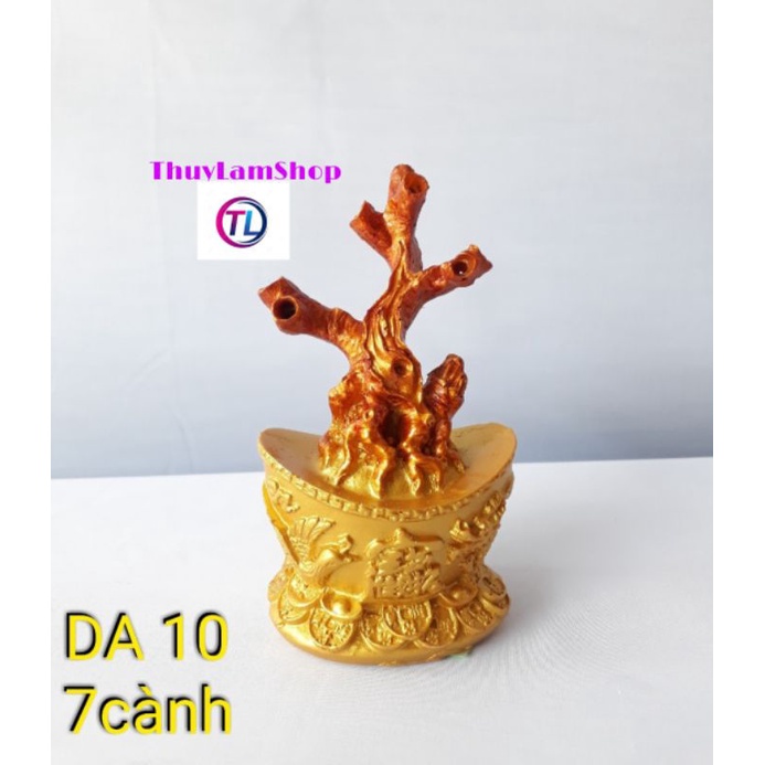 Gốc cây thỏi vàng đế đúc thư pháp long phụng sum vầy làm cây cành vàng lá ngọc, cây tài lộc