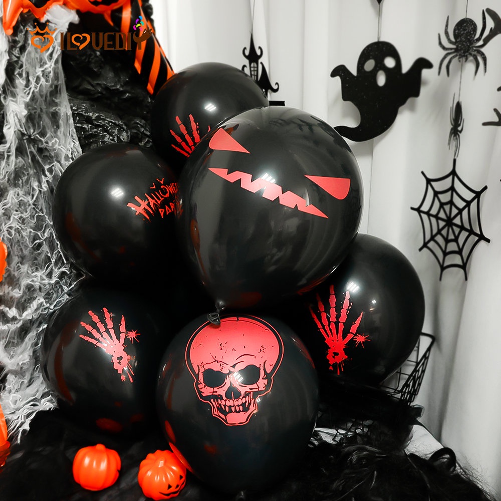 Set 10 Bong Bóng Trang Trí Halloween Kinh Dị