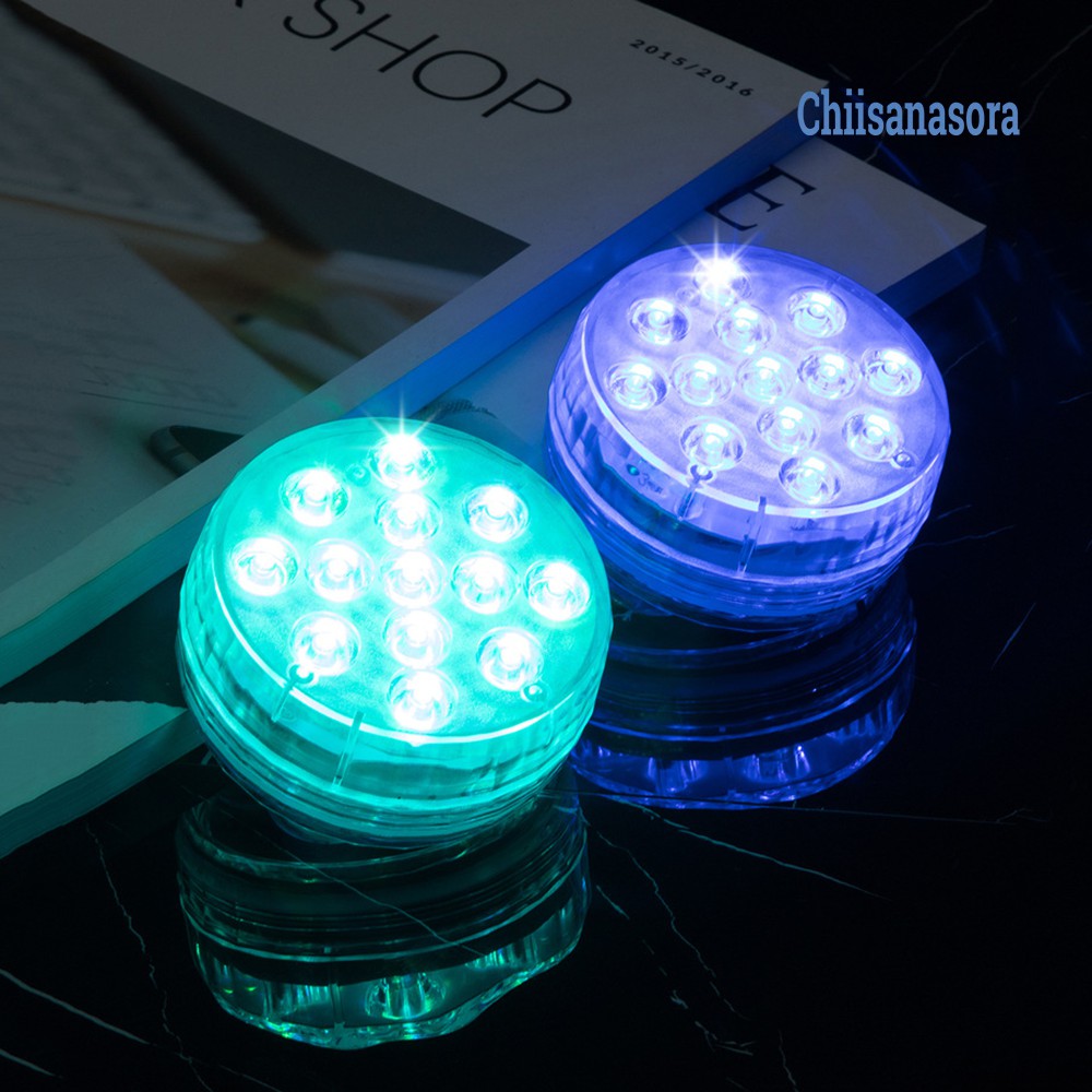 Đèn trang trí dưới nước điều khiển từ xa RF – Led lặn nam châm kép và cốc hút đôi,bể bơi, bồn tắm,hồ cá