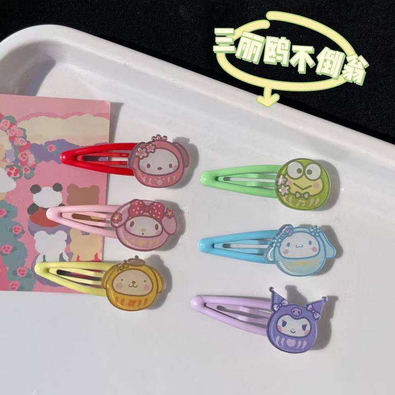 Kẹp Tóc Hình Chú Chó Yugui / Kuromi / Trái Tim Hoạt Hình Sanrio Tumbler BB Ins Ngọt Ngào Dễ Thương Cho Nữ