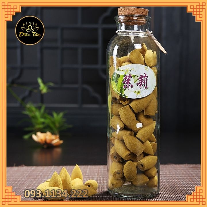 Trầm hương khói ngược cao cấp chai thủy tinh