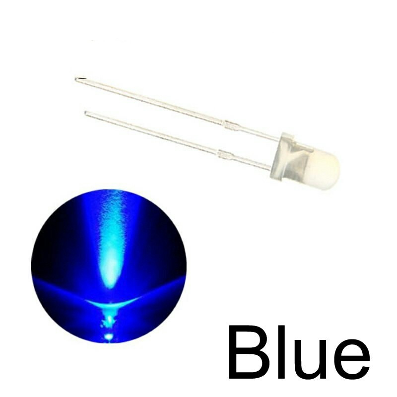 Đèn led xanh dương 3mm (10 bóng)