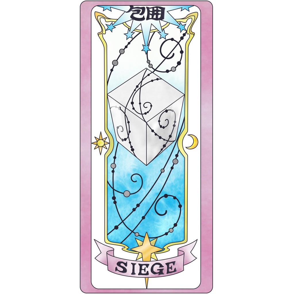 Siege - thẻ bài pha lê sakura nhựa cứng