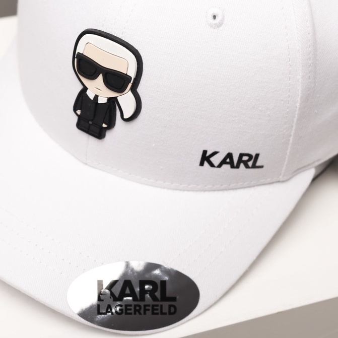 Mũ nón lưỡi trai KARL LAGERFIELD chất vải cotton Hàn Quốc cao cấp, logo cao su nổi 3D, màu đen, trắng, đỏ,xanh đen