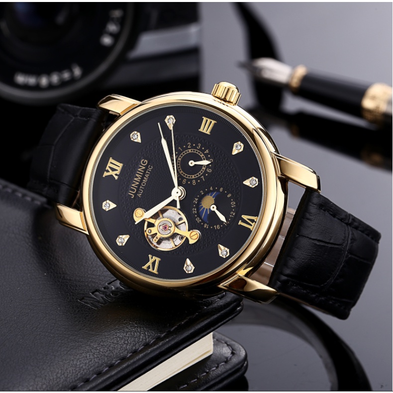 Đồng Hồ Cơ Nam Tự Động AUTOMATIC Chính Hãng JUNMING Cao Cấp Thời Trang Sang Trọng Đẹp Giá Rẻ-Bảo Hành 3 Năm
