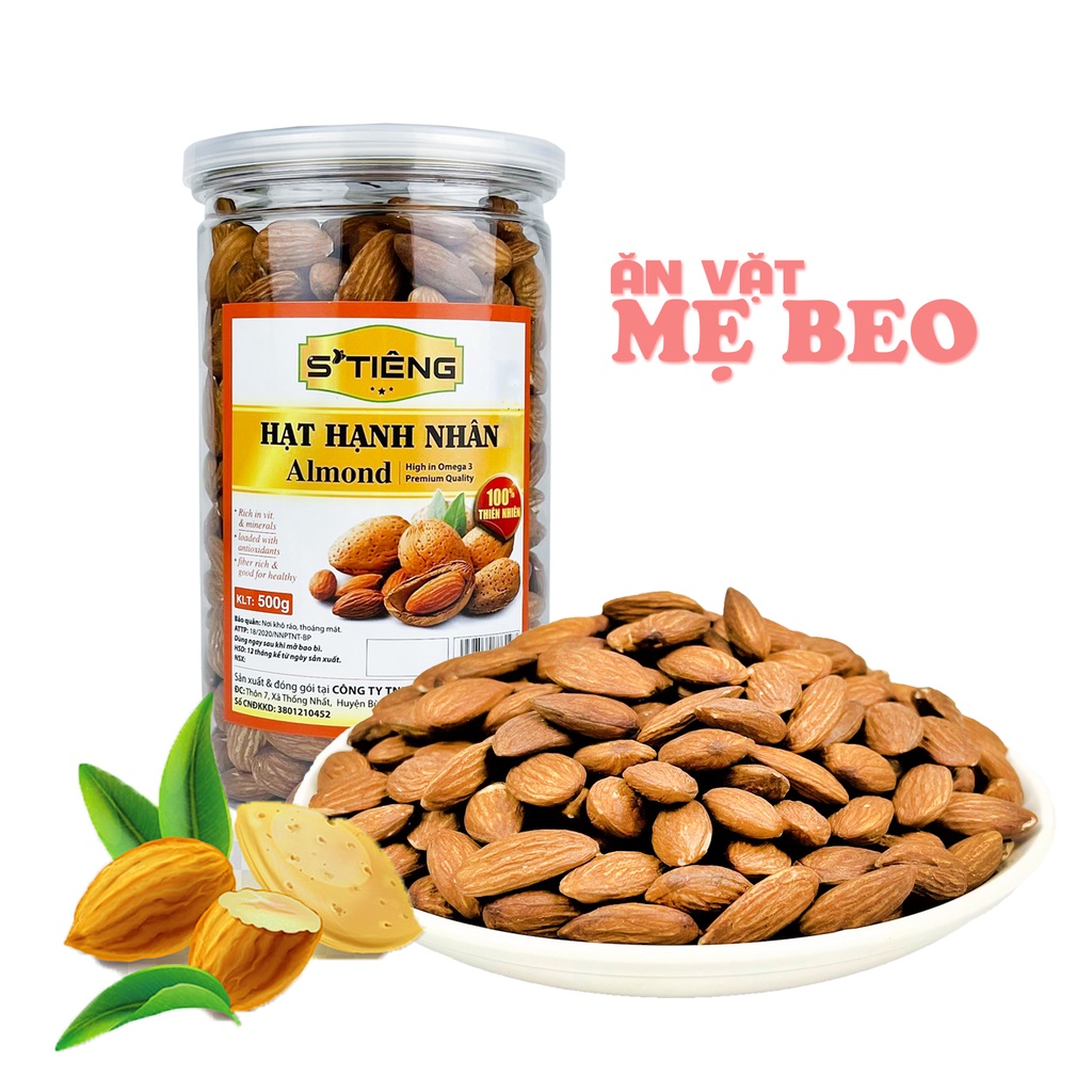 500Gr Hạt Hạnh Nhân Mỹ Hàng Nhập Khẩu