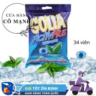 [Gói 30-34viên] Kẹo Ngậm Golia Activ Plus hương bạc hà nhân syrô thảo dược mát lạnh, sảng khoái