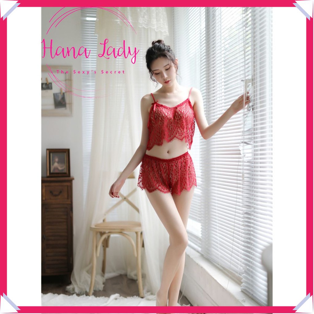 Bộ ngủ ren xuyên thấu 2 dây sexy quyến rũ gợi cảm VN132 | BigBuy360 - bigbuy360.vn