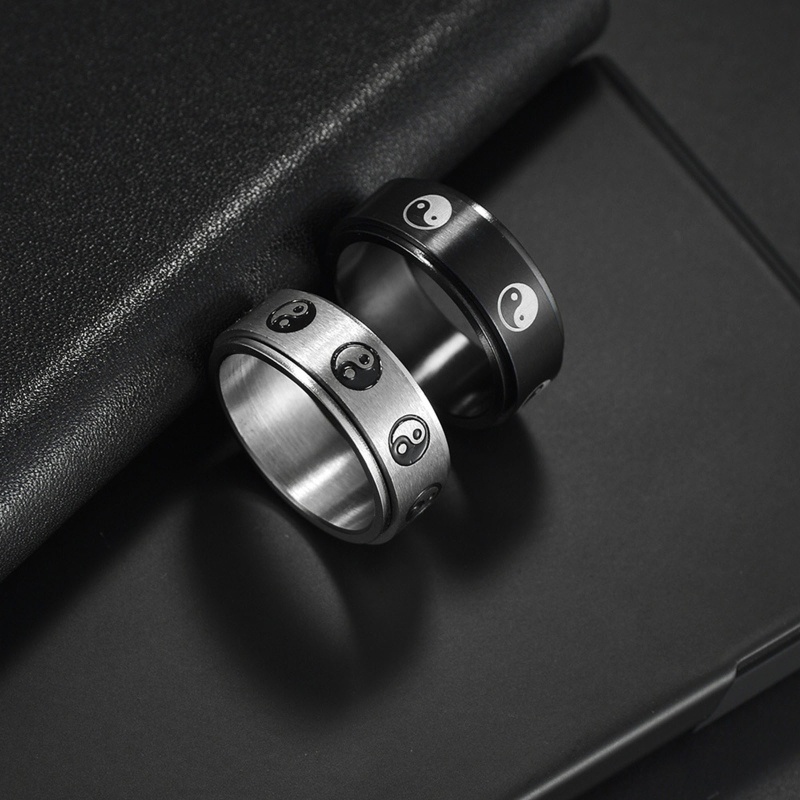 Nhẫn Đeo Tay Có Âm Dương Giảm Căng Thẳng Cho Nam Và Nữ