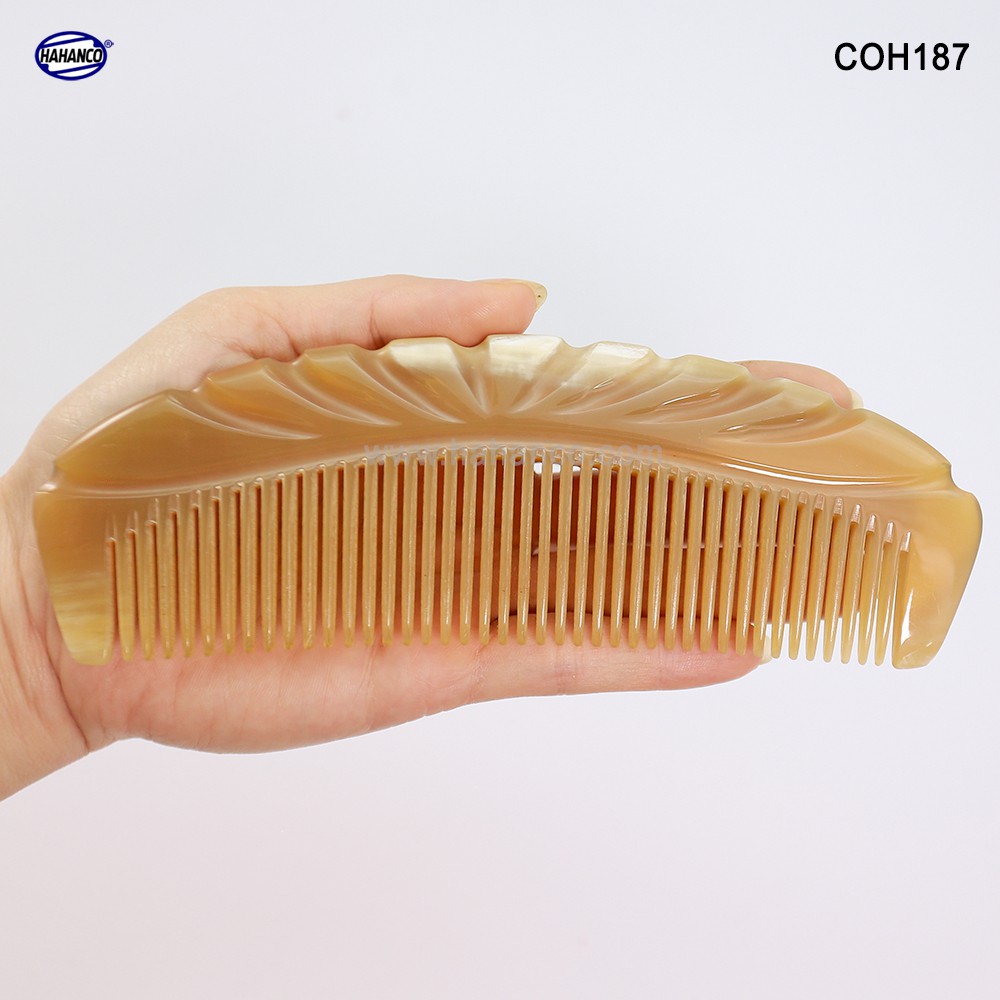 Lược sừng xuất Nhật - COH187 (Size: XL - 17cm) Vương miện - Horn Comb of HAHANCO - Có lợi cho sức khỏe