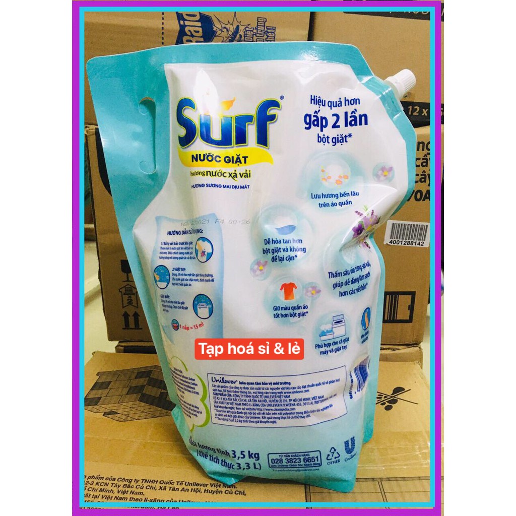 Nước giặt Surf hương sương mai dịu mát 3.5kg