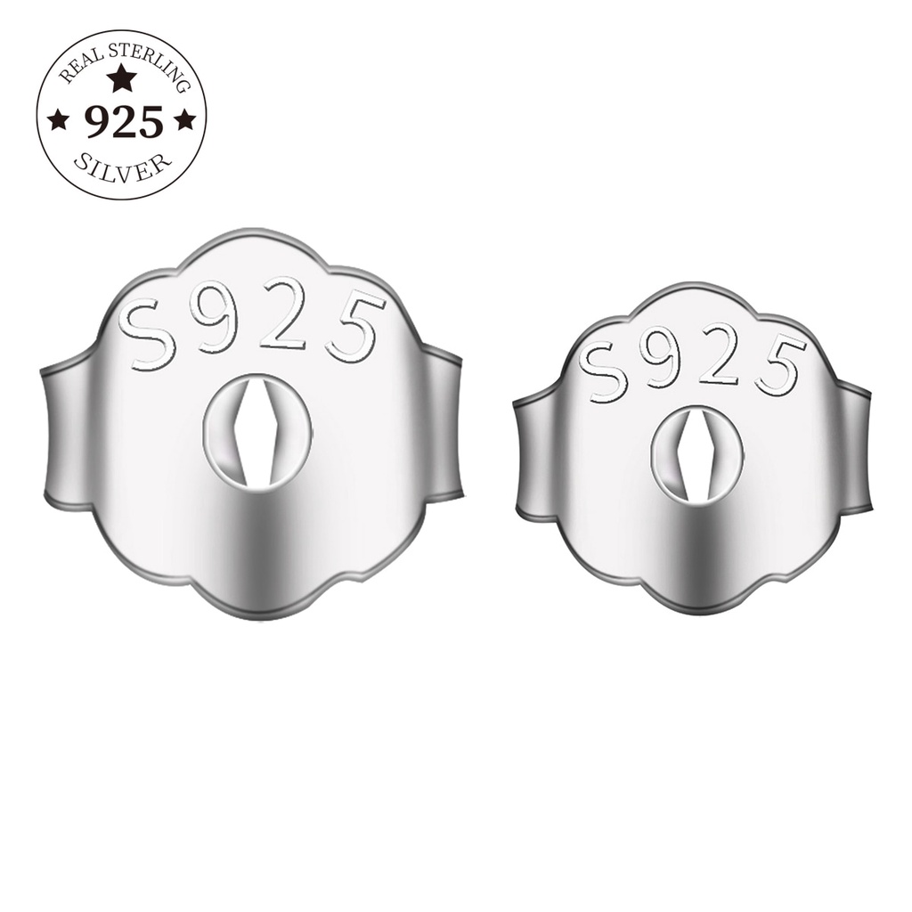 BEADIA Phụ Kiện Chốt Khuyên Tai Bằng Bạc 925 4 6mm Thiết Kế Tiện Dụng