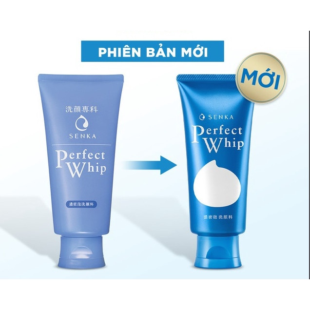 Sữa rửa mặt Senka chiết xuất tơ tằm trắng Perfect Whip - Mẫu mới 120gram