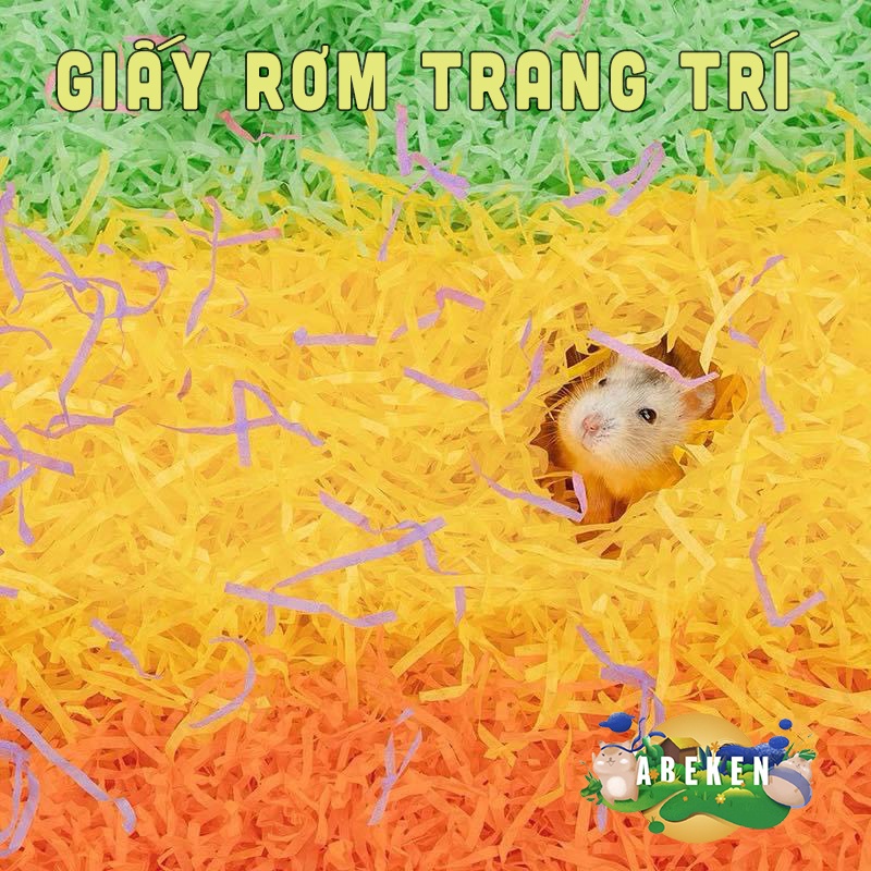 Giấy rơm màu sắc trang trí lồng Hamster