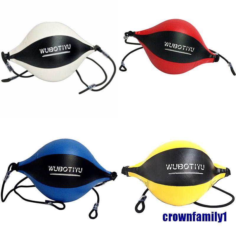 (crownfamily1) Speed Ball Training Punching Bag Boxing MMA Pear Shaped Exercise Ball Equip