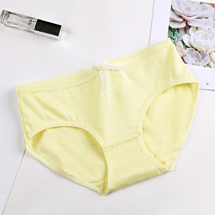 [siêu rẻ] Sét 04 quần Lót Cotton trơn Quảng Châu kháng khuẩn xuất Nhật Q1