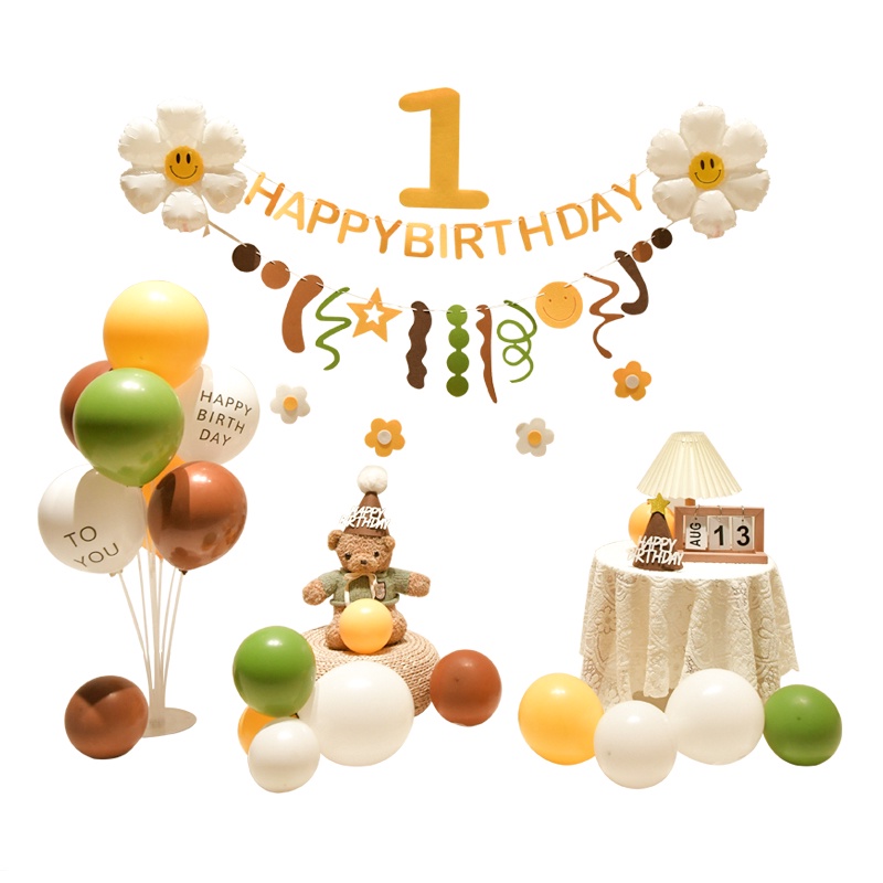 Bộ Bong Bóng Trang Trí Tiệc Sinh Nhật Cho Bé