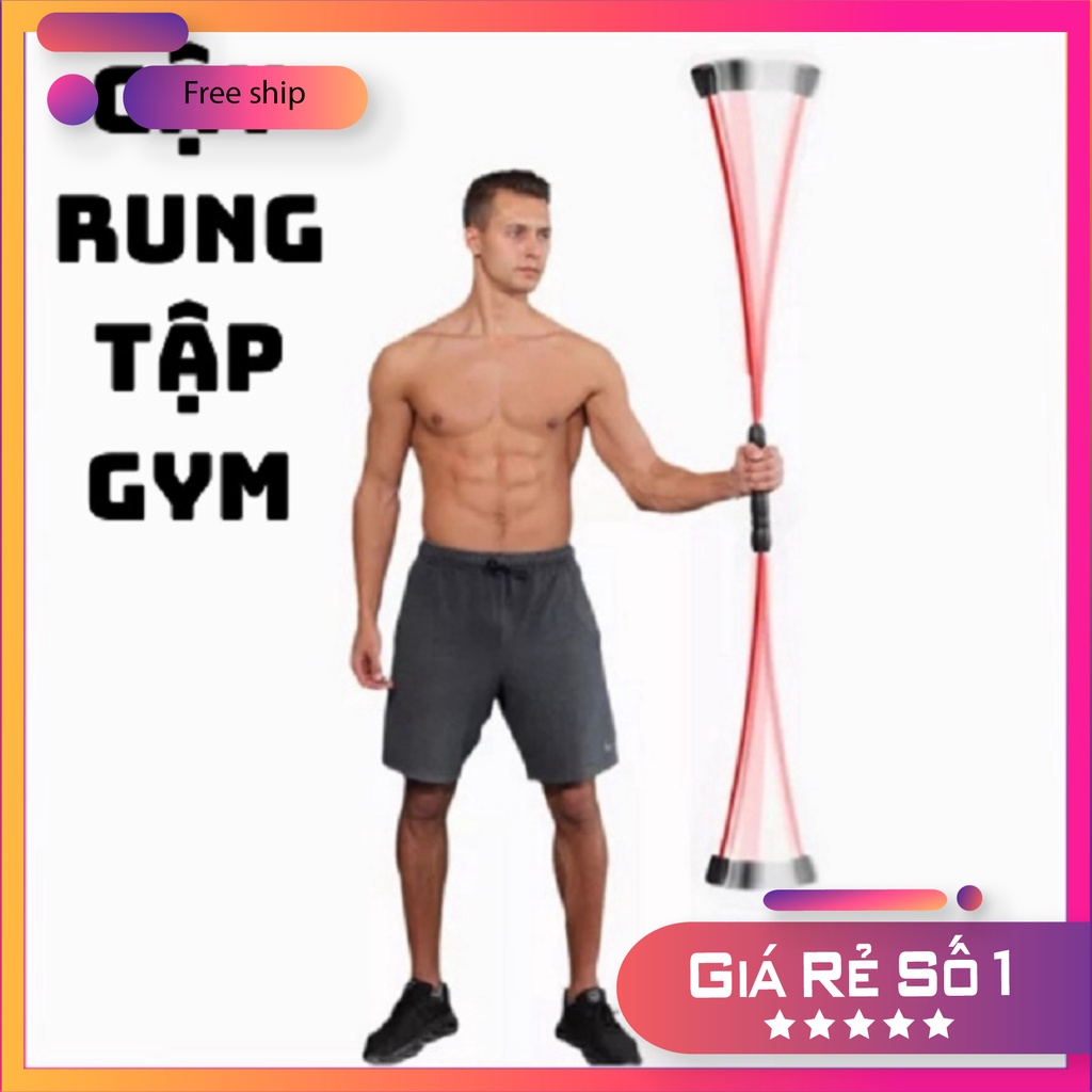 Gậy Rung Đàn Hồi💥HOT SALE💥 Dụng Cụ Tập Gym Fitness Tập Thể Dục Giúp Tăng Cơ Bắp Giam Mỡ Hiệu Qủa Sử Dụng Tại Nhà