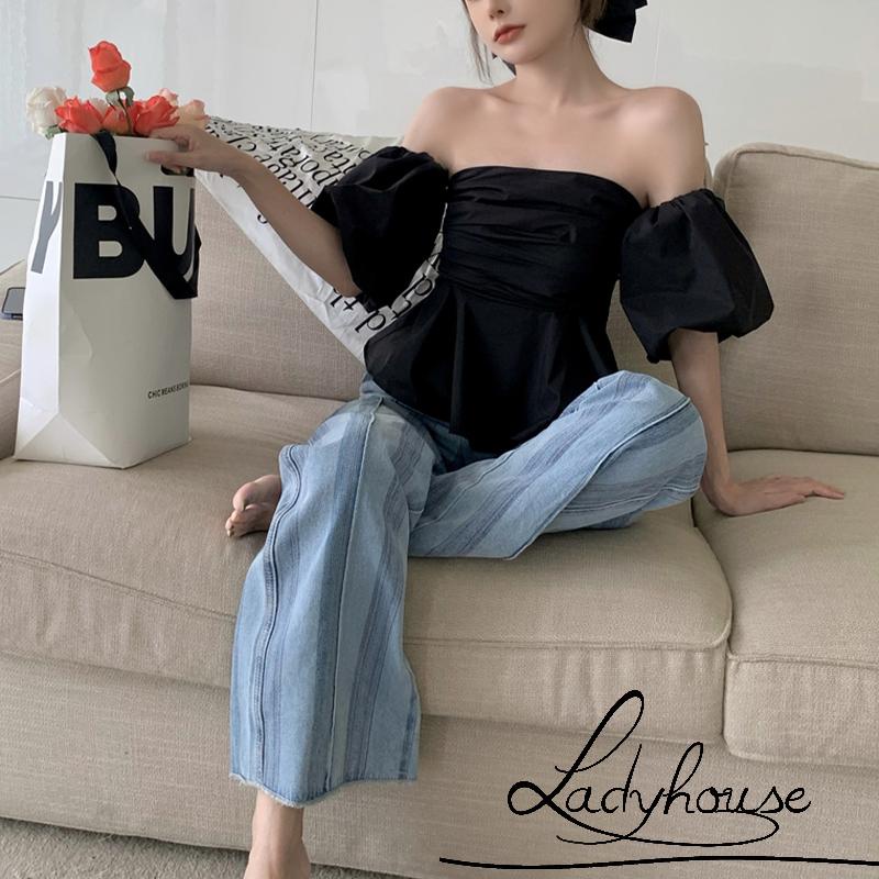 Áo Croptop Trễ Vai Tay Ngắn Dáng Ôm Thời Trang Mùa Hè Quyến Rũ Cho Nữ