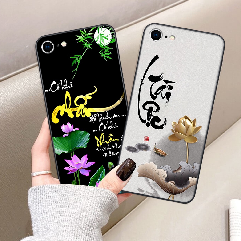 Ốp lưng iphone 7 / 8 in hình chữ tài chữ lộc, Cha Mẹ, bình an SIÊU ĐẸP