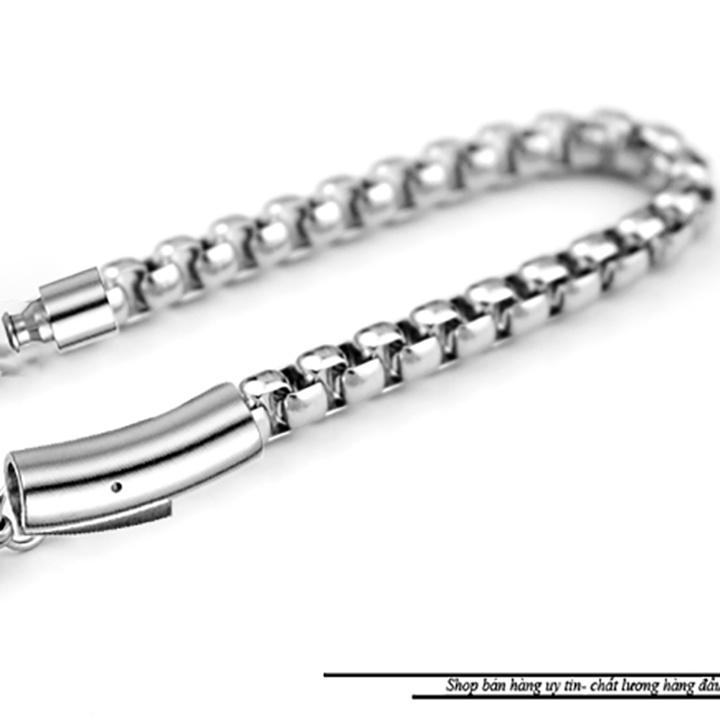 Vòng tay nam inox kiểu bông dừa 7ly khóa gài Vip sáng đẹp, không đen, không gỉ, thể hiện đẳng cấp phái mạnh