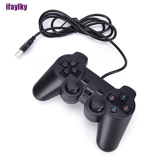 Tay cầm chơi game có dây usb kép màu đen cho pc